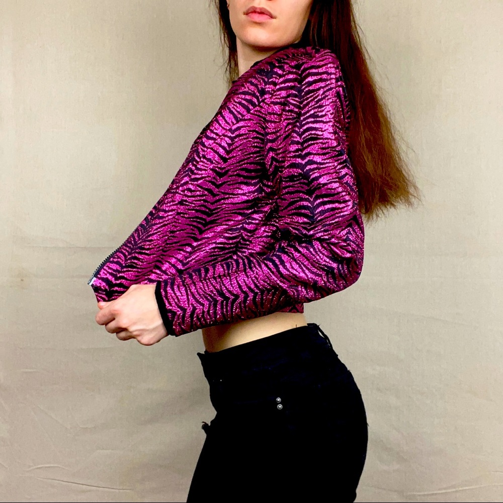 Sparkly tiger stripe blazer